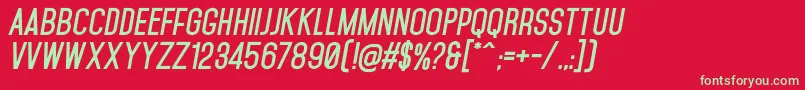 MohaveBoldItalics Font – Green Fonts on Red Background