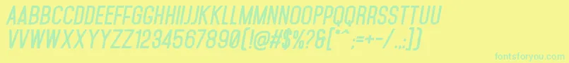 Więcej informacji o czcionce MohaveBoldItalics Czcionka MohaveBoldItalics – zielone czcionki na żółtym tle
