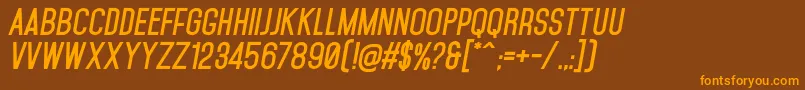 Fonte MohaveBoldItalics – fontes laranjas em um fundo marrom