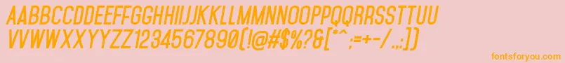 Police MohaveBoldItalics – polices orange sur fond rose