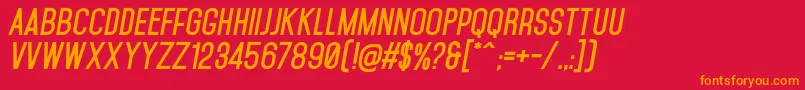MohaveBoldItalics Font – Orange Fonts on Red Background