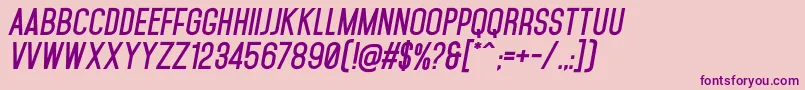 MohaveBoldItalics Font – Purple Fonts on Pink Background