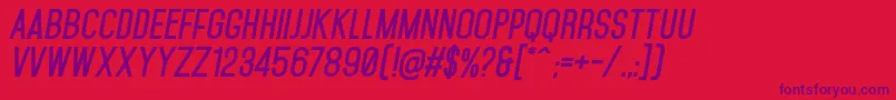 MohaveBoldItalics Font – Purple Fonts on Red Background