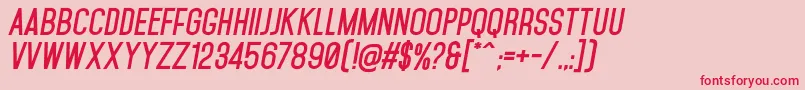 MohaveBoldItalics Font – Red Fonts on Pink Background