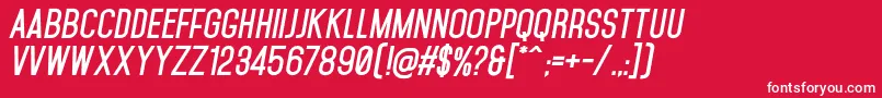 MohaveBoldItalics Font – White Fonts on Red Background