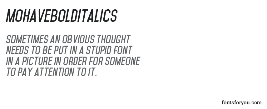 Review of the MohaveBoldItalics Font
