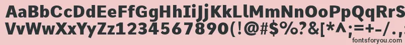 CommeHeavy Font – Black Fonts on Pink Background
