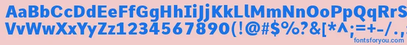 CommeHeavy Font – Blue Fonts on Pink Background
