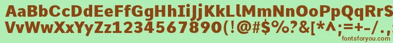 CommeHeavy Font – Brown Fonts on Green Background