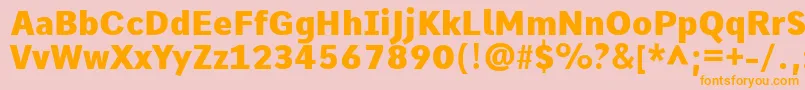 CommeHeavy Font – Orange Fonts on Pink Background