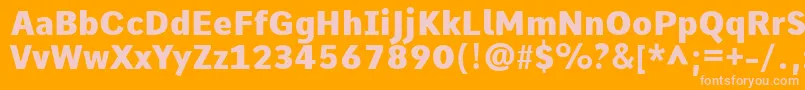 CommeHeavy Font – Pink Fonts on Orange Background