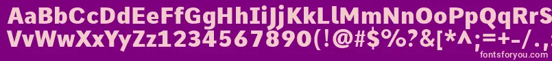 CommeHeavy Font – Pink Fonts on Purple Background