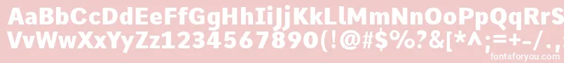 CommeHeavy Font – White Fonts on Pink Background