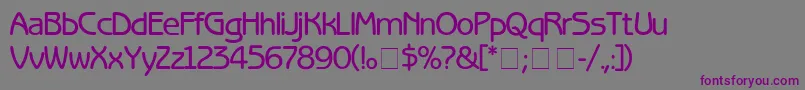 フォントBenguiatGothicMedium – 紫色のフォント、灰色の背景