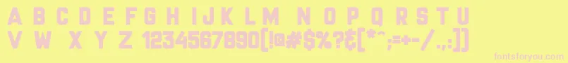 Czcionka MrHeadlines – różowe czcionki na żółtym tle