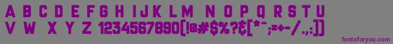 フォントMrHeadlines – 紫色のフォント、灰色の背景