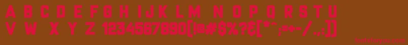 MrHeadlines Font – Red Fonts on Brown Background