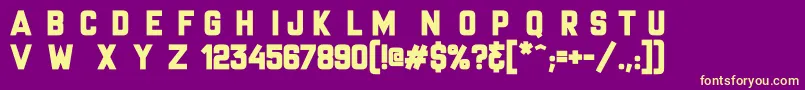 MrHeadlines Font – Yellow Fonts on Purple Background