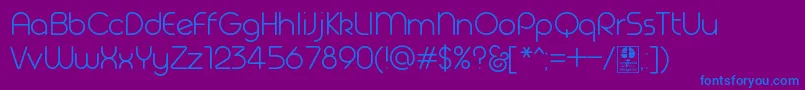 GeomaLightDemo Font – Blue Fonts on Purple Background