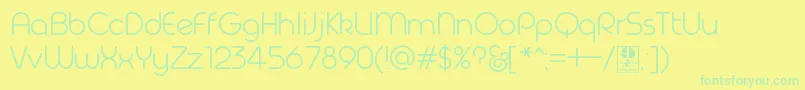 GeomaLightDemo Font – Green Fonts on Yellow Background