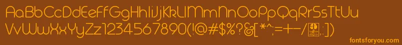 GeomaLightDemo Font – Orange Fonts on Brown Background