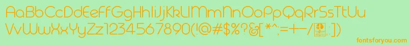 GeomaLightDemo Font – Orange Fonts on Green Background