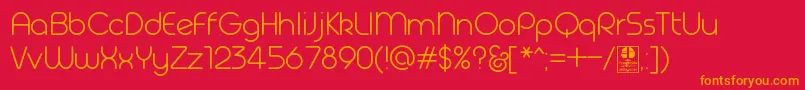 GeomaLightDemo Font – Orange Fonts on Red Background