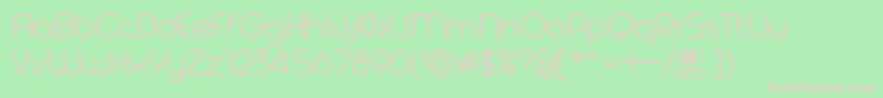 GeomaLightDemo Font – Pink Fonts on Green Background