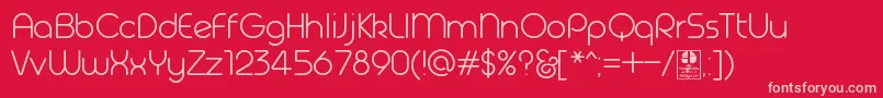 GeomaLightDemo Font – Pink Fonts on Red Background