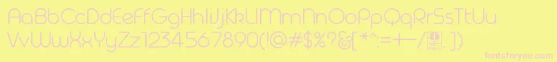 GeomaLightDemo Font – Pink Fonts on Yellow Background