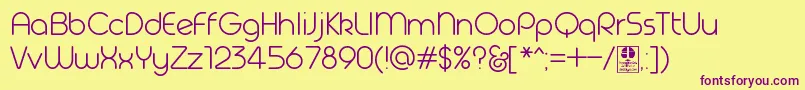 GeomaLightDemo Font – Purple Fonts on Yellow Background
