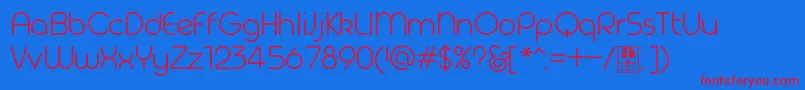 GeomaLightDemo Font – Red Fonts on Blue Background