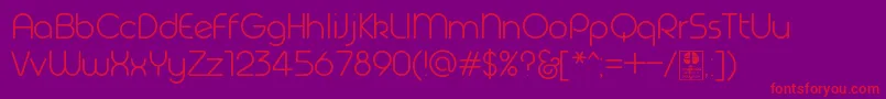 GeomaLightDemo Font – Red Fonts on Purple Background