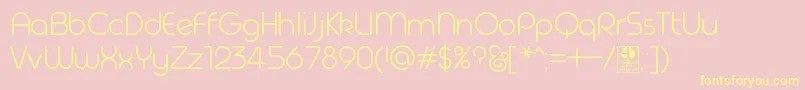 GeomaLightDemo Font – Yellow Fonts on Pink Background