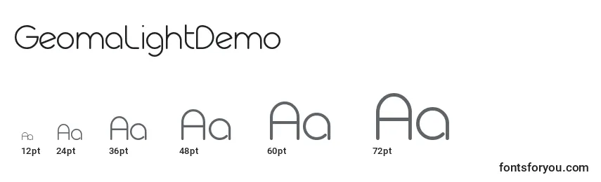 GeomaLightDemo Font Sizes