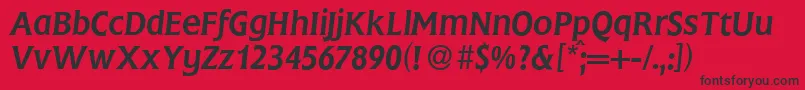 FlemingItalic Font – Black Fonts on Red Background