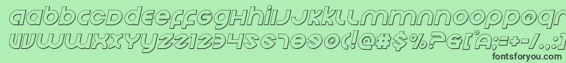Echostationoutital Font – Black Fonts on Green Background