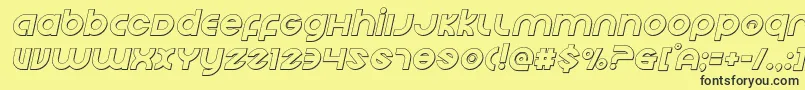 Echostationoutital Font – Black Fonts on Yellow Background