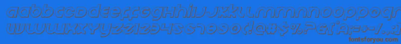 Echostationoutital Font – Brown Fonts on Blue Background