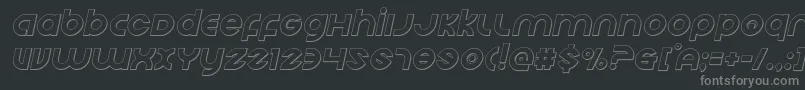 Echostationoutital Font – Gray Fonts on Black Background