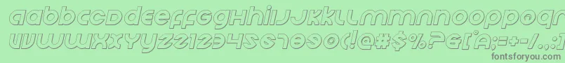 Echostationoutital Font – Gray Fonts on Green Background