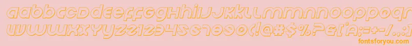 Echostationoutital Font – Orange Fonts on Pink Background