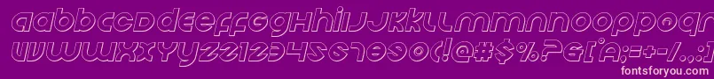 Echostationoutital Font – Pink Fonts on Purple Background