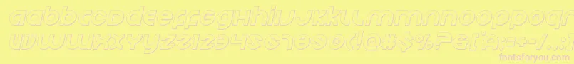 Echostationoutital Font – Pink Fonts on Yellow Background