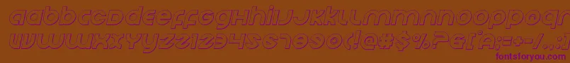 Echostationoutital Font – Purple Fonts on Brown Background
