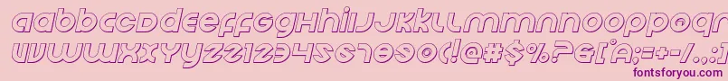 Echostationoutital Font – Purple Fonts on Pink Background