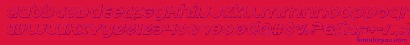 Echostationoutital Font – Purple Fonts on Red Background