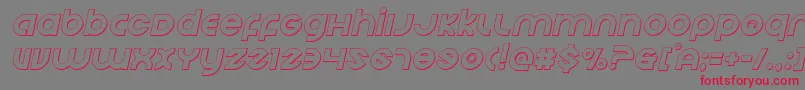 Echostationoutital Font – Red Fonts on Gray Background