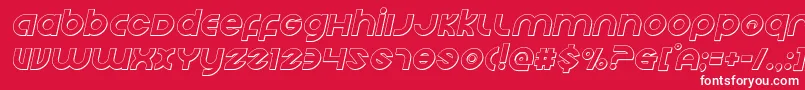 Echostationoutital Font – White Fonts on Red Background