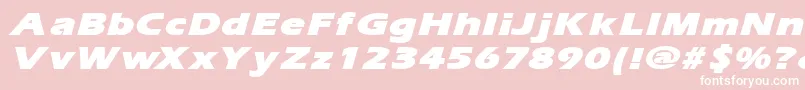 ErgoemildblackexpandedItalic Font – White Fonts on Pink Background